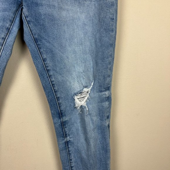 KanCan Jeans Womens 11/29 Blue Girlfriend‎ Mid Rise Distressed Denim Button Fly - Picture 5 of 12